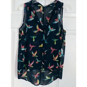 Parrot print blouse